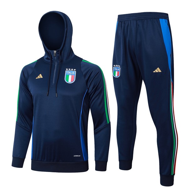 Sudadera Con Capucha Italia 2024/25 Azul 3